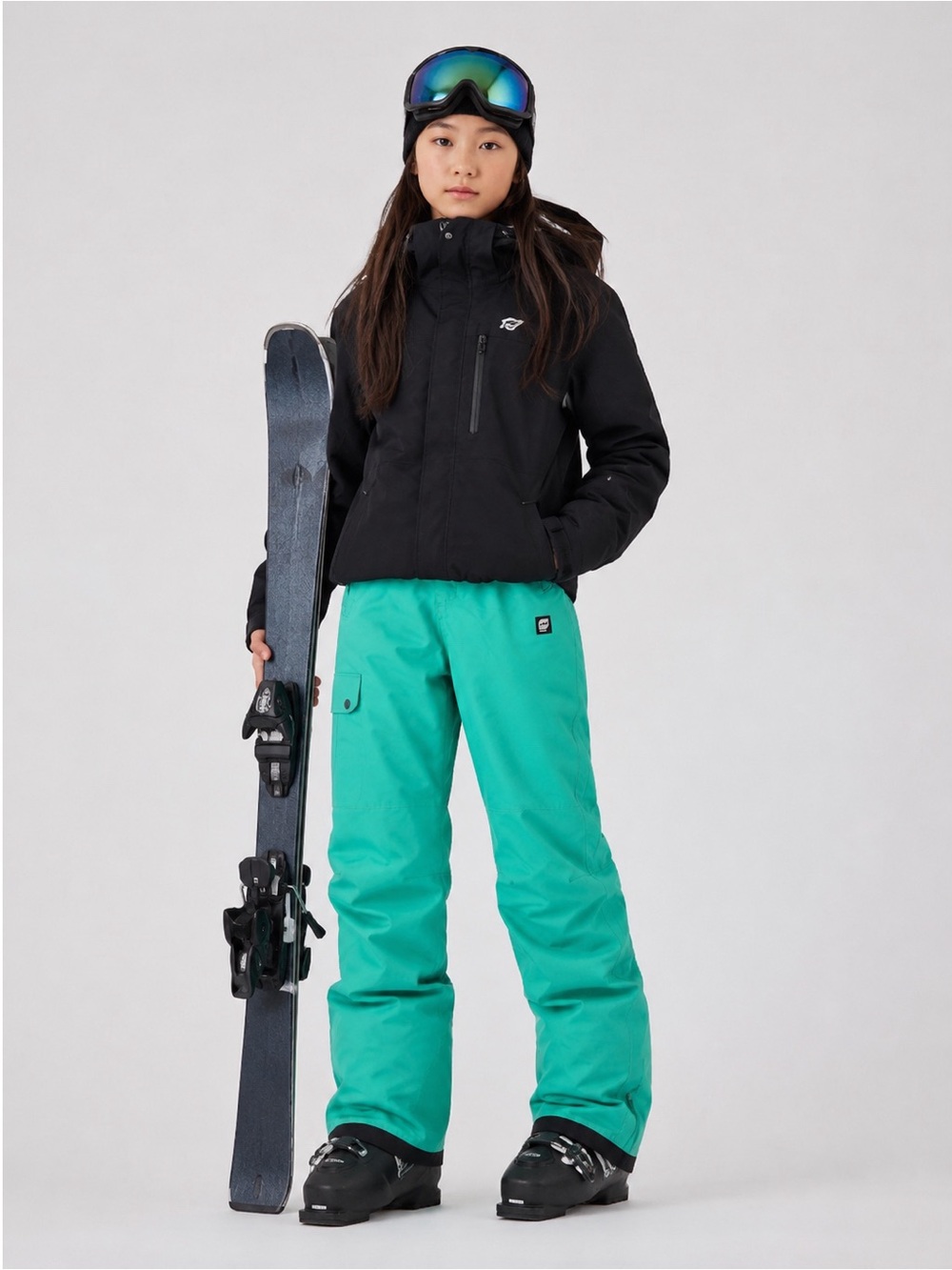 Orage YOUTH L/12 Unisex Green Insulated Snowboard Ski Winter Snow Pants